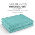 thumbnail image 6 of Quilt Set Twin/Twin XL Size Aqua - Oversized Bedspread - Soft Microfiber Lightweight Coverlet for All Season - 2 Piece Includes 1 Quilt and 1 Sham, Geometric Pattern, 6 of 7