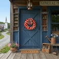 thumbnail image 4 of Miwamany Patriotic Wreaths for Front Door, 4th of July Independence Day Memorial Day Wreath with Red White Blue Flowers, Outdoor Patriotic Door Decor for Home Porch All Seasons Wreaths, 4 of 5