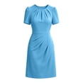 thumbnail image 4 of GZMOALH Women's Short Sleeve Crew Neck Midi Dress with Ruched Waist and Fitted Sheath Shape, 4 of 5