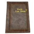 thumbnail image 3 of Monedero Colector CUTICAT Almacenamiento dinero Bolsillo PU cuero Álbum Libro Marrón 2 piezas, 3 of 7
