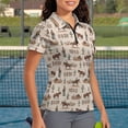 thumbnail image 3 of Garronmavis Western Cowboy Horse Women's Golf Shirt and Sun Visor Hat Set Short Sleeve Collared Quick-Dry Breathable Moisture-Wicking Shirt Adjustable UV-Protective Visor for Daily Wear Golf Tennis, 3 of 7