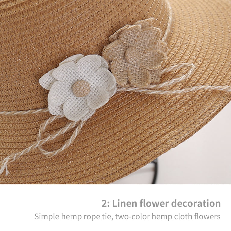 Visland Fashion Flower Wide Brim Caps Summer Foldable Beach  display picture 2