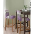 thumbnail image 2 of Purple Grey Wood Grain Bar Stool Covers Set of 4, Ombre Rustic Retro Wooden Plank Stretch Washable Bar Chair Covers with Backs, Removable Pub Counter Height Chair Cover for Kitchen Dining Room Cafe, 2 of 7