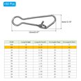 thumbnail image 2 of Unique Bargains 24Lbs en Acier Inoxydable Pêche Snaps Pivote Clips Changement Rapide Noir 50 Pack, 2 of 6