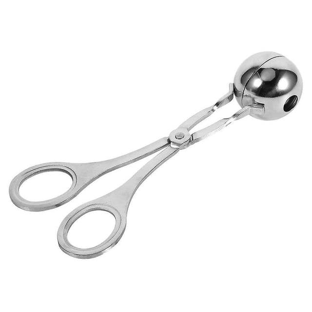 Cuchara para albóndigas de acero inoxidable, albóndigas de acero inoxidable, pinzas para albóndigas antiadherentes, para albóndigas o masa para galletas casera ER