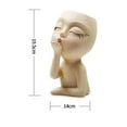 thumbnail image 3 of POINTERTECK Plant Pot Handmade Vivid Appearance Resin Doll Head Shape Succulent Planter Desk Vase Home Decor, 3 of 12