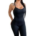 thumbnail image 2 of Coduop Women Yoga Playsuit Workout Ribbed Sleeveless One-Piece Tank Bodysuit Jumpsuit, 2 of 5