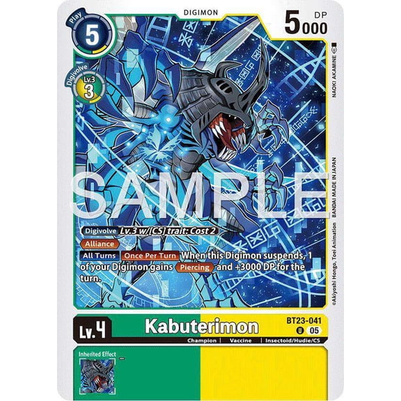 Digimon Hackers' Slumber Uncommon Kabuterimon BT23-041