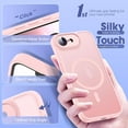 thumbnail image 5 of Compatible with iPhone 16E Case with Built-in Camera Lens Protector Translucent Magnetic iPhone 16E Phone Case 6.1" [Compatible with Mag-Safe][Great Grip Feeling], Pink, 5 of 13