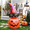 thumbnail image 2 of Inflatable Cat Halloween Decoration Holiday Party Ghost Inflatable Ghost Ghost, 2 of 7