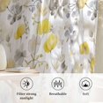 thumbnail image 6 of Yellow Grey Botanical Sheer Curtains 45 Inch Length, Light Filtering Voile Curtain Panel, Spring Floral Watercolor Rod Pocket Drapes Window Treatments for Living Room Bedroom 52"x45", 6 of 9