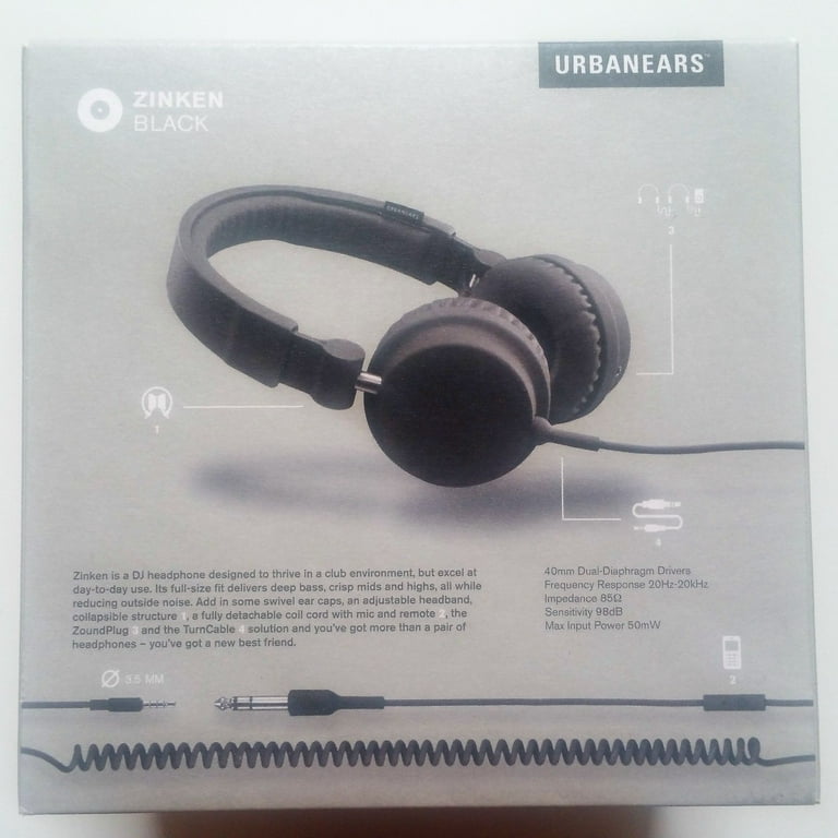 Urbanears Zinken Wired On-Ear DJ Headphones, Black