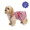 thumbnail image 3 of Oodles Purple Strawberry Print Ruffled Spring Dog Dress, Small, 3 of 11