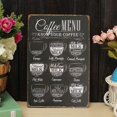 thumbnail image 4 of Coffee Menu Know Your Coffee Latte Espresso Metal Tin Sign, Vintage Antique Plaque Poster Kitchen Home Cafe Wall Decor, 4 of 5