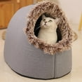thumbnail image 3 of Zawou Warm Pet Cave Bed, Large Thick Enclosed Sleeping Shelter for Dogs and Cats, Cozy Plush Indoor Tent with Anti-Slip Bottom, Portable and Comfortable for Winter Rest, 3 of 7