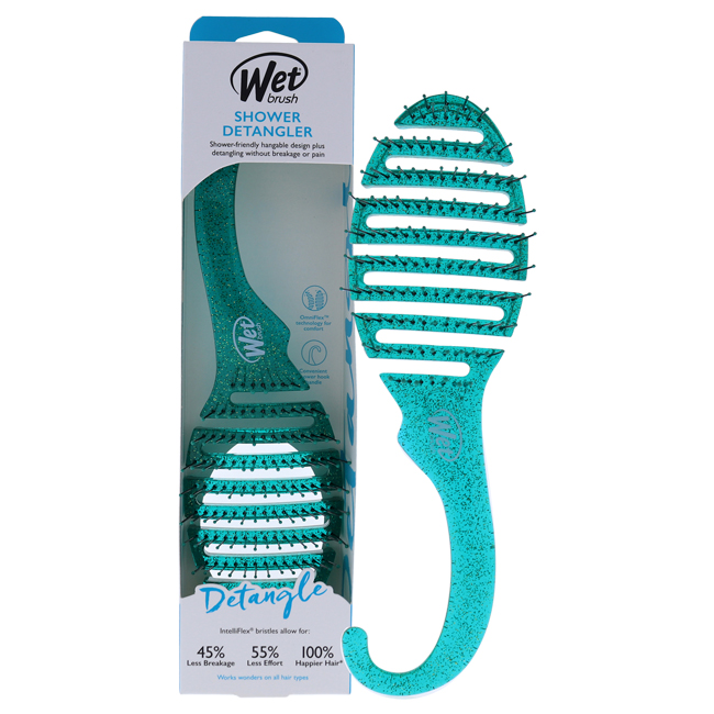 Shower Detangler Brush Green Glitter by Wet Brush for Unisex 1 Pc
