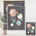 thumbnail image 3 of Designart ' Geometric hexagons Pattern IV ' Transitional Framed Canvas, 3 of 3