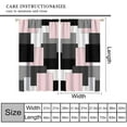 thumbnail image 3 of Pink and Black Curtains Gray White Geometric Silver Dark Abstract Square Art Curtain with Rod Pocket for Bedroom Living Room Home Decor Drapes Window Treatments 2 Panels Set 42x54, 3 of 3
