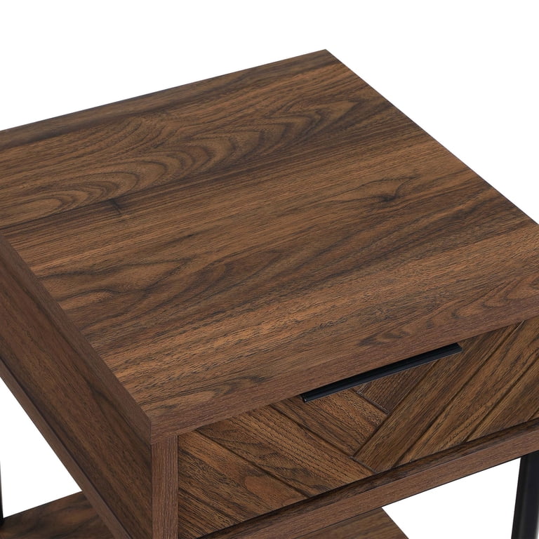 Better Homes & Gardens Wyatt Geo End Table, Walnut photo 8