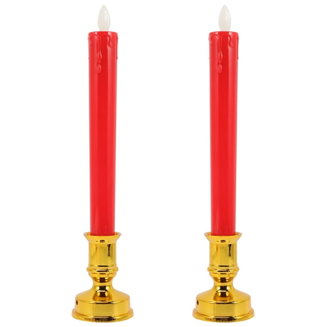 2 Pcs Bougies Électriques Bougies à Piles Bougies Vacillantes Sans Flamme