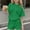 Green, variant on Girls' 2 Piece Summer Outfits Kids Crew Neck Short Sleeve Shirt and Drawstring Pockets Shorts Set Loose Casual Sets Gray 13-14Years