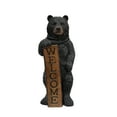 thumbnail image 2 of Standing Black Bear Garden Statue w/welcome sign, 2 of 3