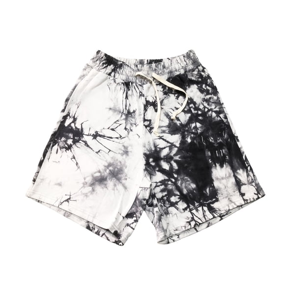 BOOMNY Shorts For Men Casual Tie Dye Printed Elastic Waist Drawstring Sports Shorts For Man Soft Loose Fit Summer Workout Shorts Comfy Mens Dailywear