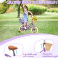 thumbnail image 5 of KORIMEFA Girl Bike for Toddlers and Kids Ages 3-9 Years Old, 12 14 16 Inch Kids Bike with Training Wheels & Basket, 12 in Girl Bicycle with Handbrake & Kickstand, 5 of 14