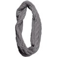 thumbnail image 2 of Women's infinity knitted scarf circle loop warm fashion thick ribbed scarf gray, 2 of 3