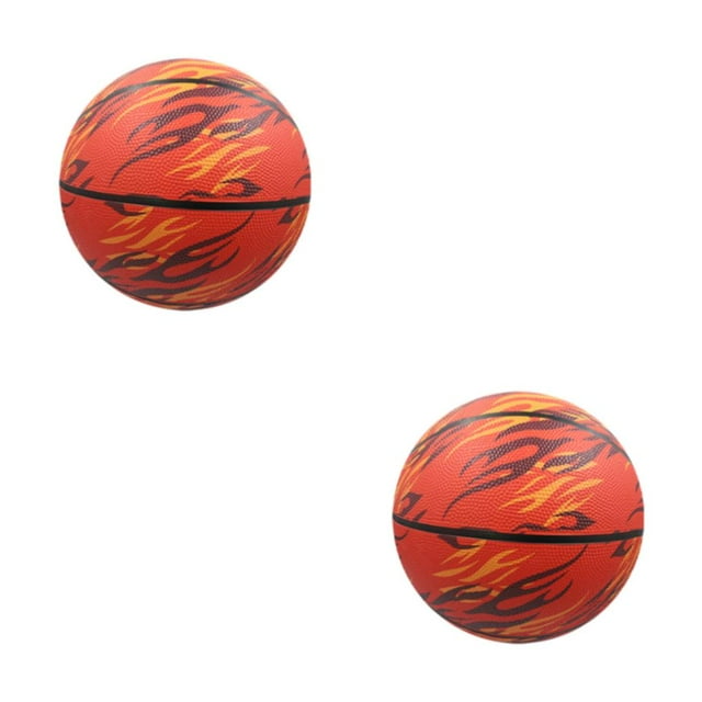 Youkk Non-toxic Basketball With Impact-resistant Waterproof Blast-proof PU Training Basketball Elastic Red- size 7 2Set