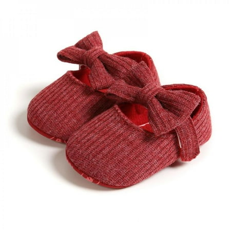 

Clearance!Newborn Infant Baby Girl Bowknot Soft Sole Crib Shoes Prewalker 0-18 Months