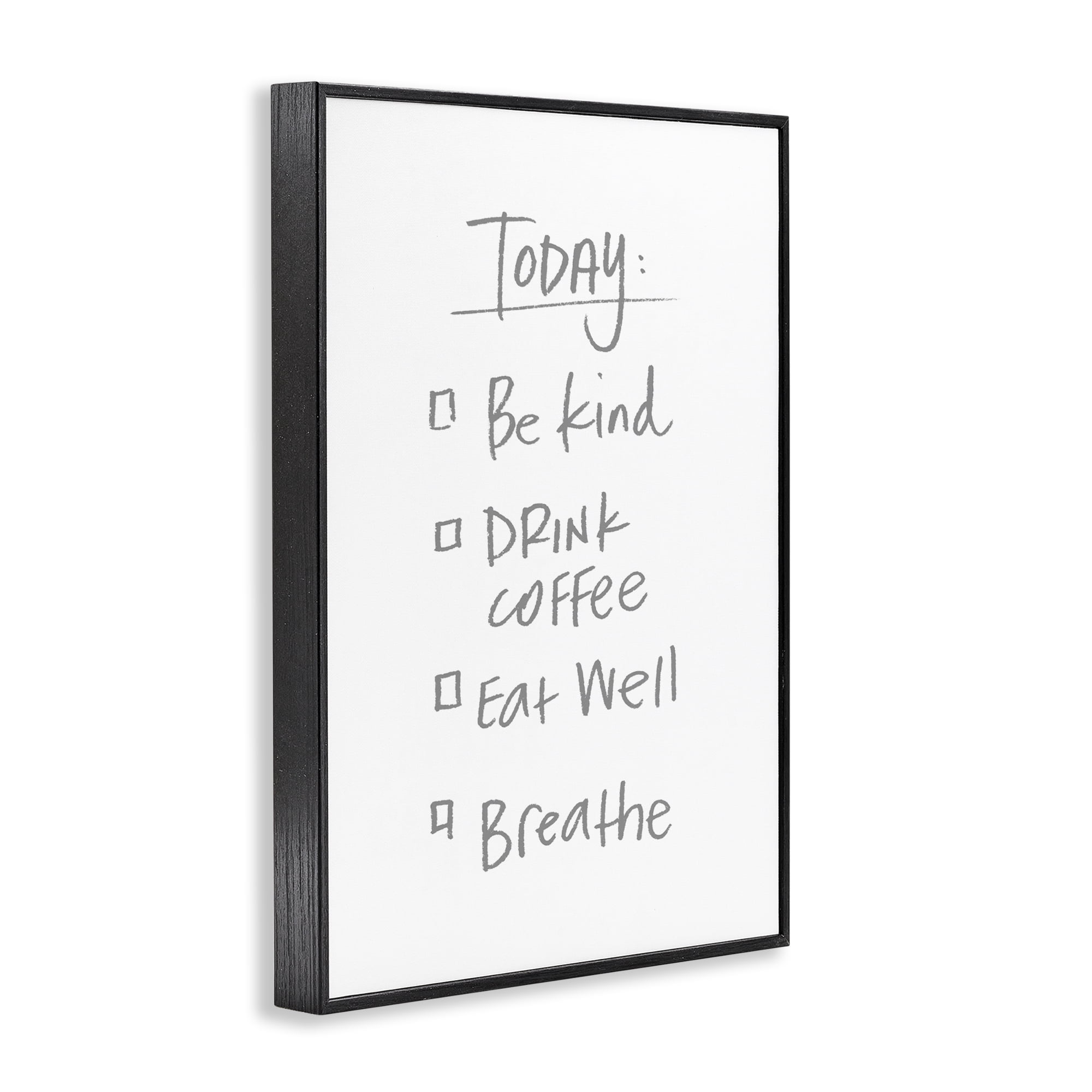 Stupell Industries Simple Today's Checklist Black Framed Giclee Art, design by SD Graphics Studio