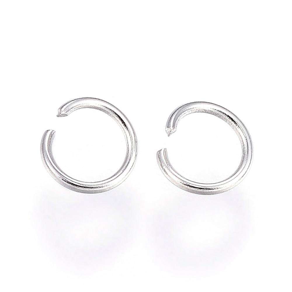 50000pcs Resistant 304 Stainless Steel Open Jump Rings Round Metal Connectors Stainless Steel color 24 Gauge 4x0.5mm Inner Diameter 3mm