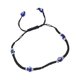 thumbnail image 1 of EeaseMX Pulsera tejida ajustable con cuentas en forma de ojos, sencilla y hecha a mano, para adultos, niños y adolescentes (negra)., 1 of 7