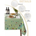 thumbnail image 2 of Happy Birthday Table Cloth, Sage Green Modern Abstract Art Waterproof Tablecloth for Rectangle Tables, Reusable Washable Fabric Table Cover for Restaurant Kitchen Dining Tables 60"x102", 2 of 6
