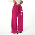 thumbnail image 6 of GiLiling Girl's Bowknot Baggy Sweatpants, Cute Straight Leg Athletic Pants, Elastic Waist Drawstring Pant for Teen Girls (Hot Pink, 7-8 Years), 6 of 8