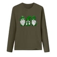 thumbnail image 4 of FAIWAD Hauts de la Saint-Patrick pour Femmes à Manches Longues, Col Rond, Imprimés, Décontractés, Tuniques Grande Taille, 4 of 4