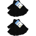 thumbnail image 4 of 4 Pairs Winter Half Finger Gloves Knitted Fingerless Mittens Warm Stretchy Gloves for Men and Women, 4 of 7