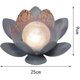 thumbnail image 4 of Luces solares decorativas de metal, efecto de cristal roto, lámpara solar de loto, luz de jardín solar impermeable para decoración al aire libre, iluminación de jardín, metal lo Feliz Sencillez, 4 of 5