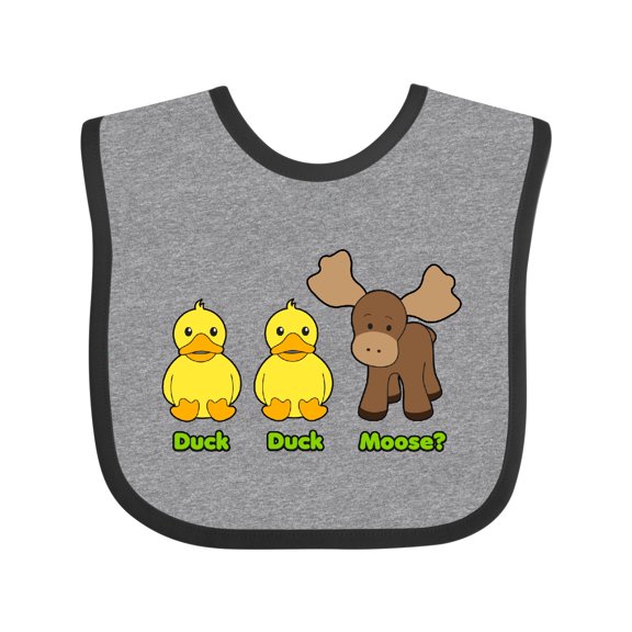 Inktastic Duck Duck Moose? Boys or Girls Baby Bib