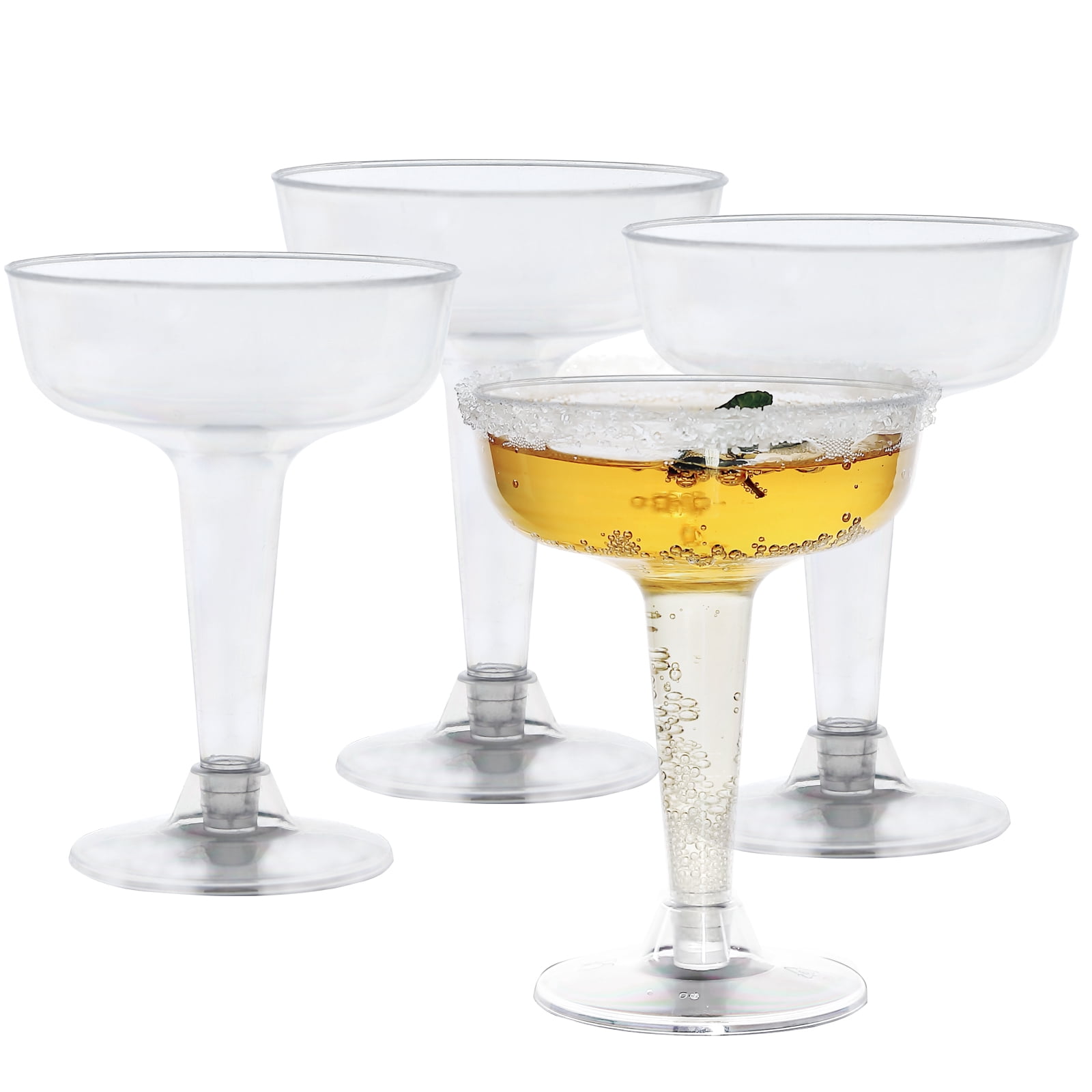 Box of 120 pcs - WEDDING-PLASTIC WINE CHAMPAGNE FLUTES DISPOSABLE GLASSES