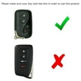 thumbnail image 2 of Carbon Fiber Pattern Soft Silicone Key Fob Cover For Lexus is ES GS LS CT LX GX RX, etc 1st Gen Smart Keyless Fob (Black Twill Weave), 2 of 6