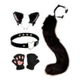 thumbnail image 4 of Conjunto de orejas y cola falsas disfraz decorativo perfecl negro, 4 of 8