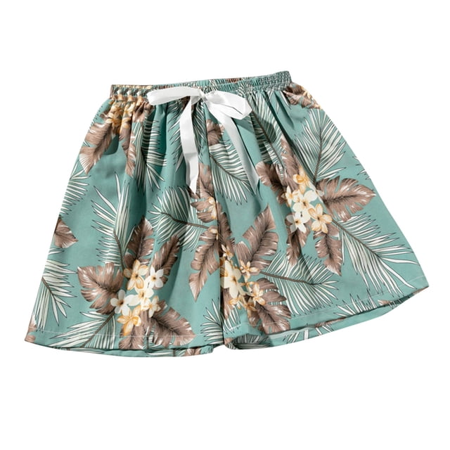 Pantalones Elásticos de Cintura para Mujeres Casual Casual Cinco Puntos Pantalones Cortos de Pijama con Diseño de Oso Impreso