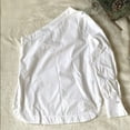 thumbnail image 3 of Lauren Ralph Lauren WHITE Women's One Shoulder Asymmetric Neck Blouse US 2, 3 of 5
