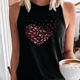 thumbnail image 4 of Tops casuales de verano sin mangas para mujer Tops de chaleco sin mangas con estampado de cuello redondo Pompotops  lopia996642, 4 of 8