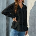 thumbnail image 2 of Chiffon Blouses for Women Lightweight Long Sleeve Shirt Button-Down Slouchy Tops Dressy Casual Work Blouses Cardigans, 2 of 5