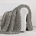 HBlife Chunky Knit Throw Blanket 50X60 Inches, Super Warm Soft Chenille