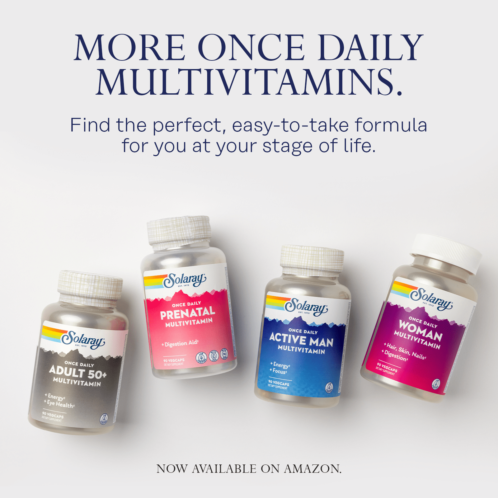 Solaray Once Daily High Energy Multivitamin | Supports Immunity & Energy | Whole Food Base Ingredients | Mens and Womens Multi Vitamin | 180 VegCaps