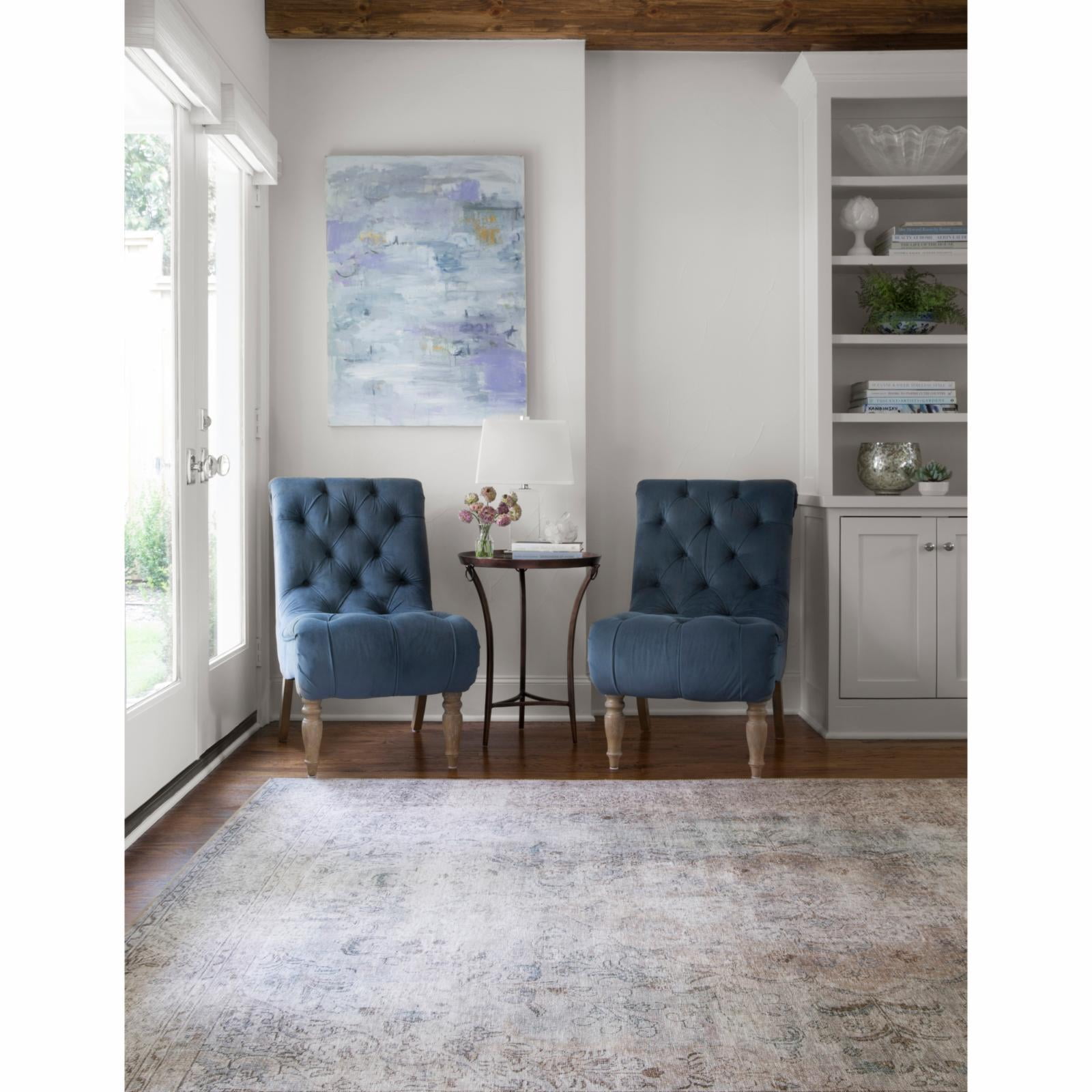 Loloi Loren Collection LQ-04 Silver / Slate Oriental Area Rug 5'-0" x 7'-6"